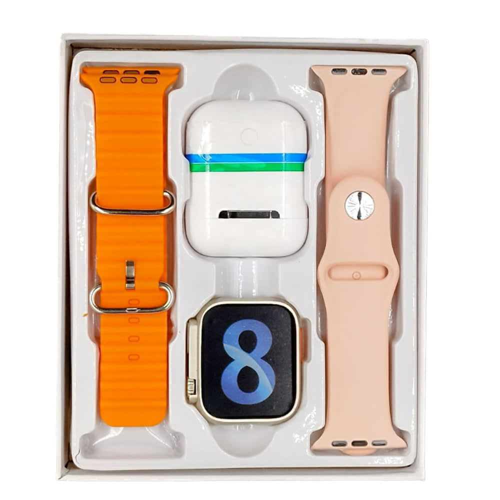 Smart watch W26 ultra max double ceintures + Airpods — Afficher l'image 2
