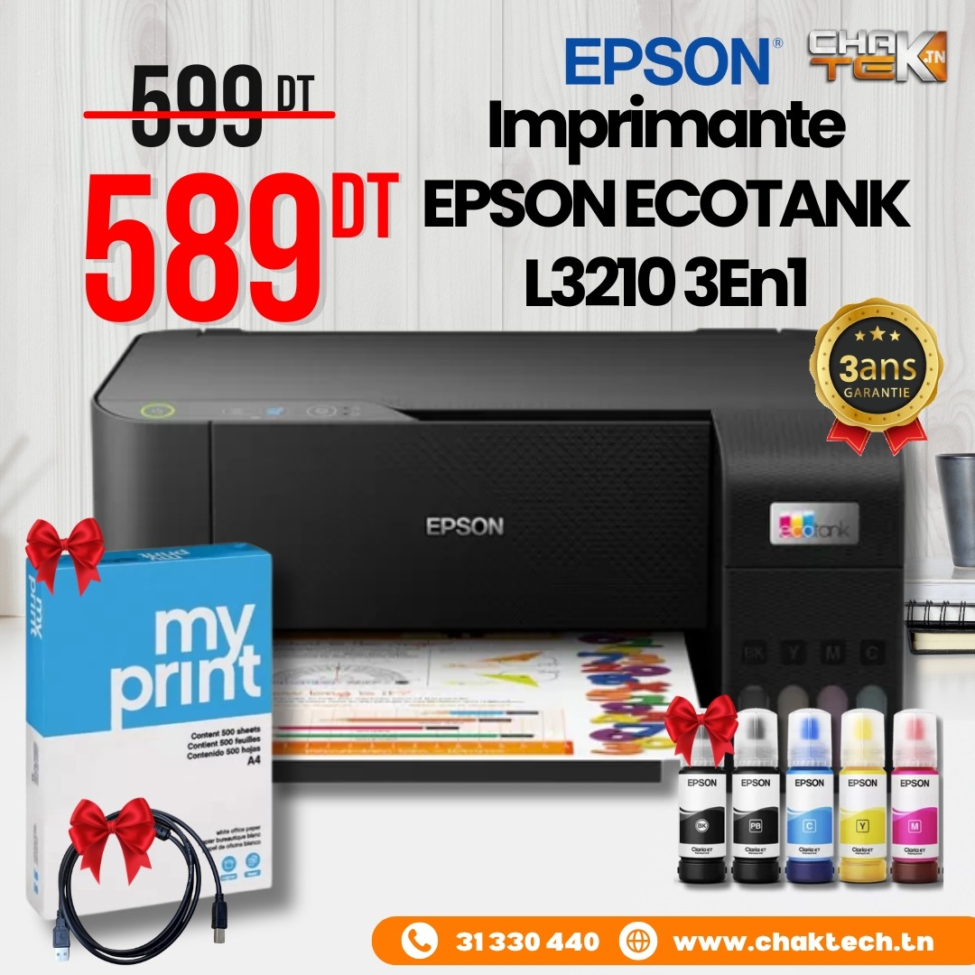 Imprimante à Réservoir Intégré EPSON ECOTANK L3210 — Afficher l'image 2
