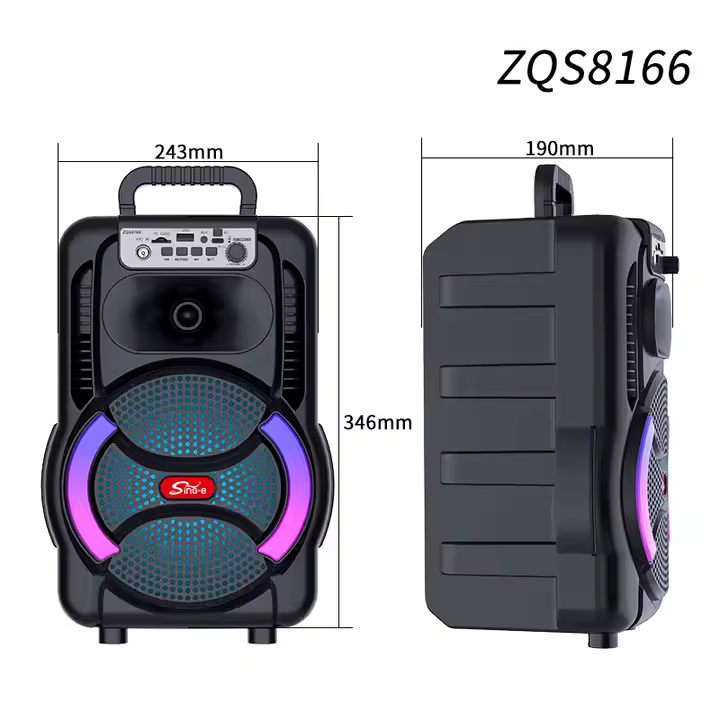 Haut-parleur Sing-E ZQS8166W Karaoke avec microphone sans fil — Afficher l'image 2