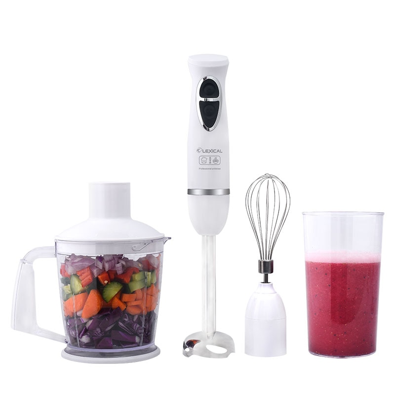 Mixeur Plongeant 4 en 1 Lexical 500W Blanc LHB-1604