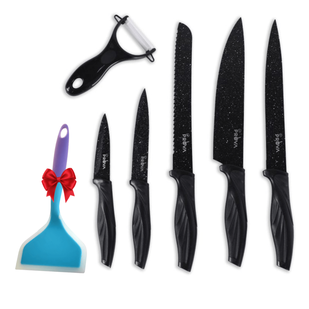 Kit de Couteaux PROVA 6 pièces + Spatule offerte