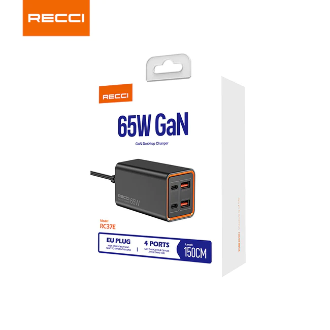 Chargeur 4en1 65w GaN Recci RC37E — Afficher l'image 2