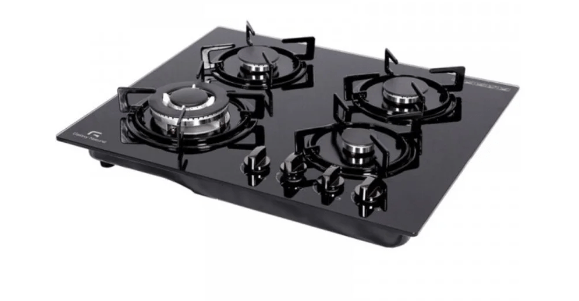 Plaque de cuisson Galaxy Naturel 4 feux verre metal