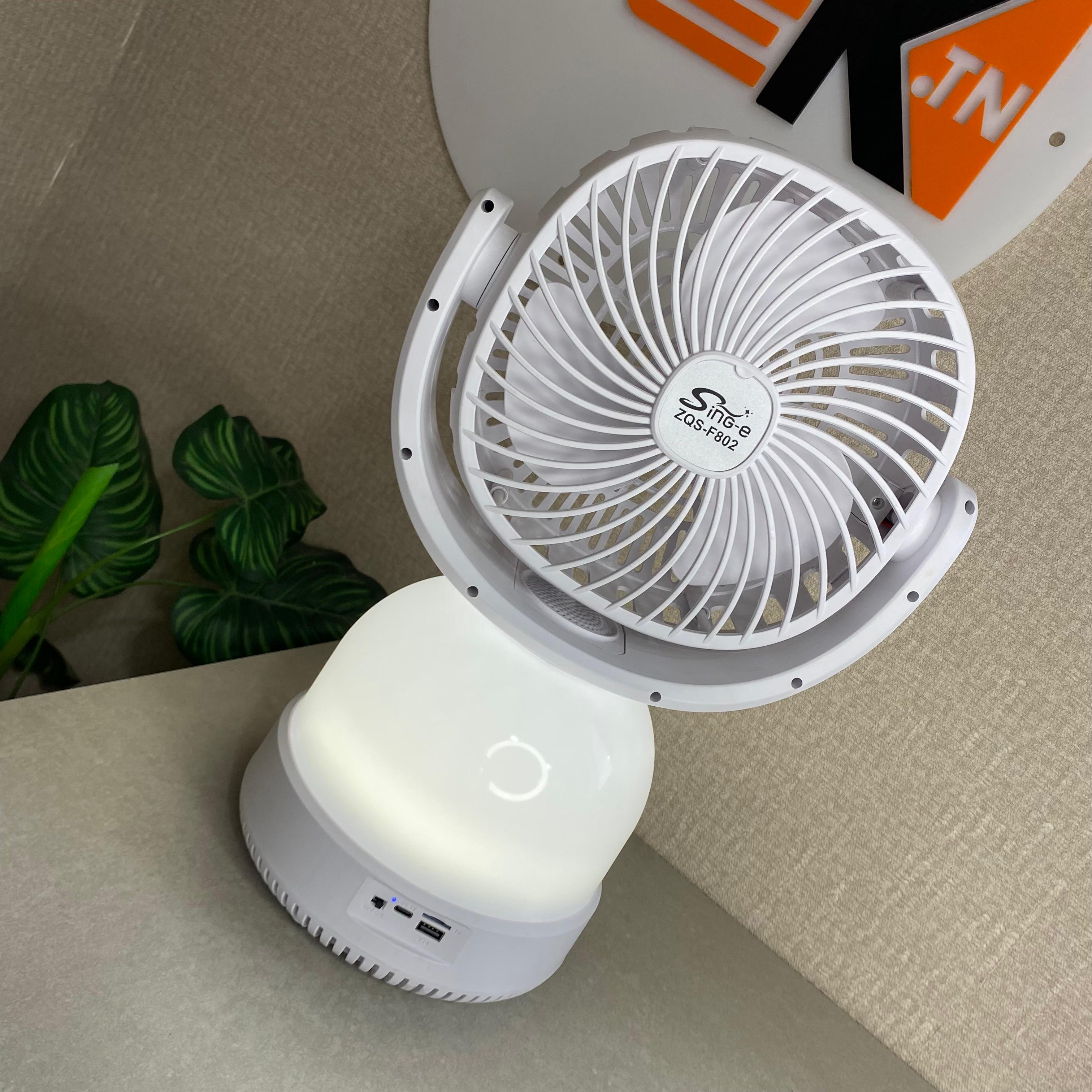 Speaker Ventilateur Bluetooth Led Sing-e ZQS-F802