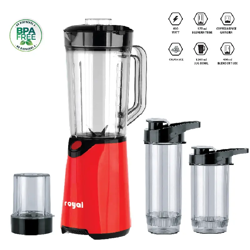 BLENDER ROYAL 600W 1.2L PSB-03 +SET BOUTEILLE (570 ML+400ML )+MOULIN