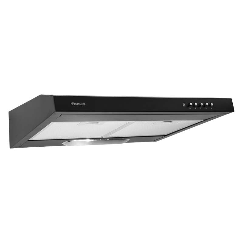 Hotte Casquette Focus Noir 60cm F602B