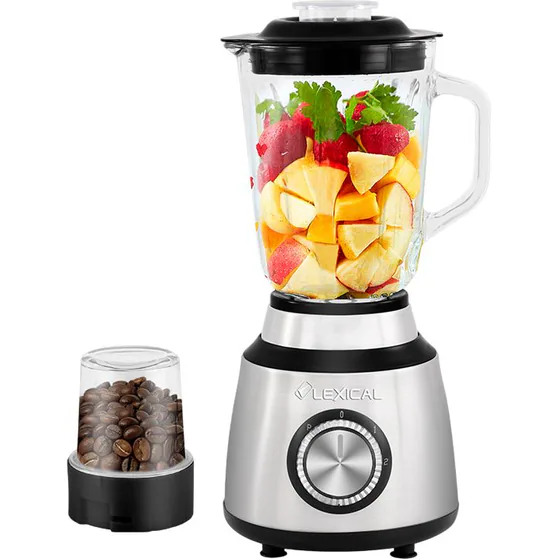 Blender 2en1 Lexical LBL-1540 Bol en verre 600W 1.5L Silver