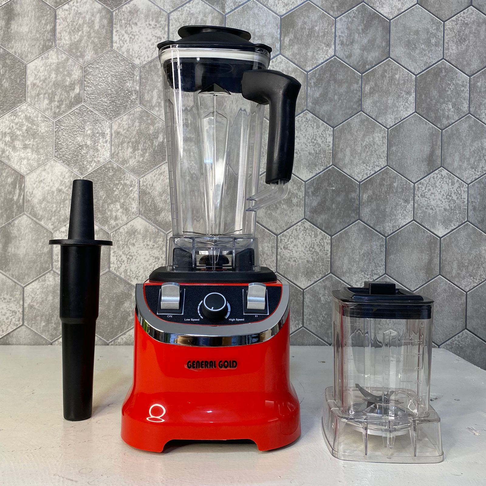 Blender 2en1 General Gold BF-8036 2.5L 800W Rouge — Afficher l'image 4