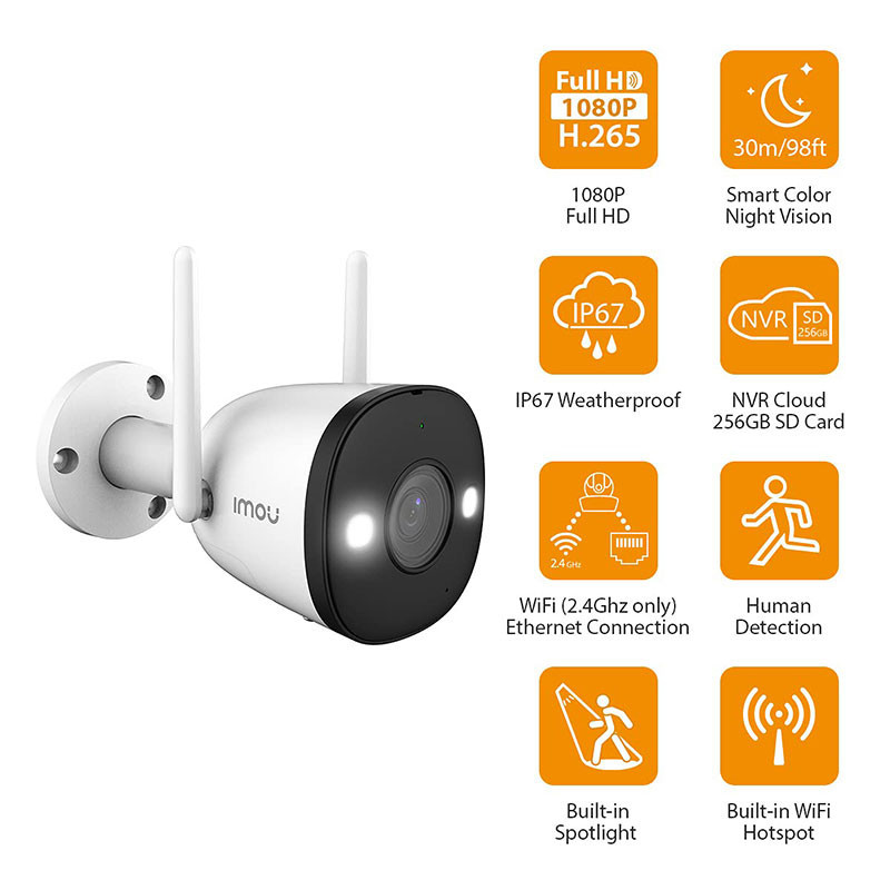Caméra De Surveillance IMOU Bullet 2E Outdoor Cam (IPC-F22FP) — Afficher l'image 3