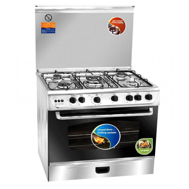 Cuisinière à Gaz Unionaire 5 Feux 90Cm Inox C6090S3V-FC-511