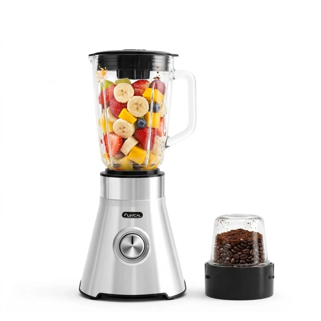 Blender avec moulin Lexical 2en1 1,5L 1000W Bol en Verre LBL-1545