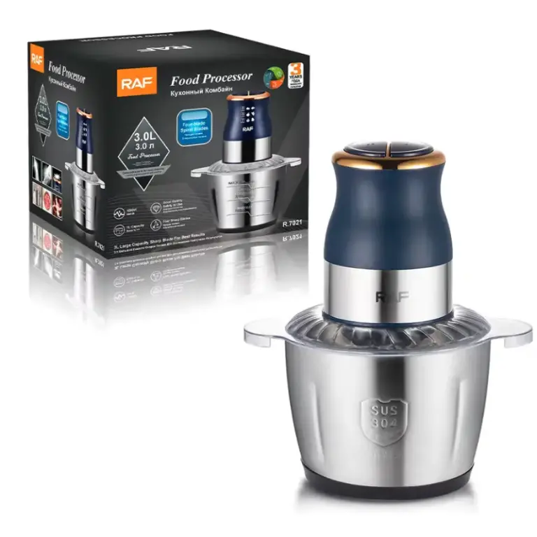 Hachoir Électrique RAF 1000W Bol Inox 3L R-7021