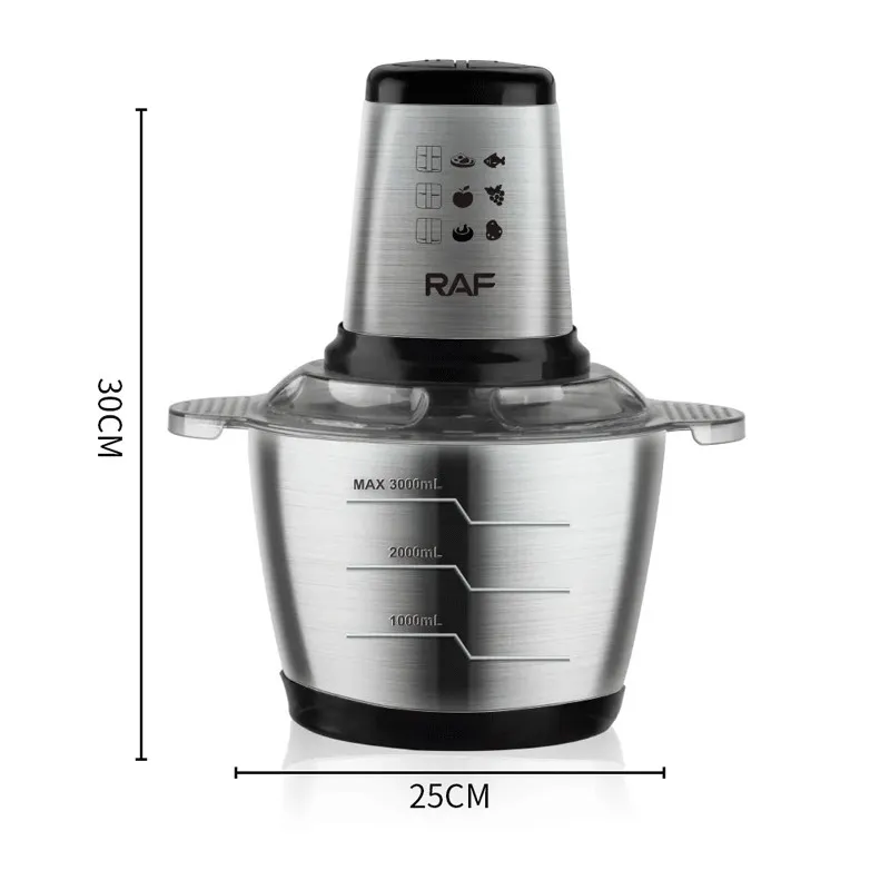 Hachoir Electrique Raf 3Litres 1000W inox R-7031 — Afficher l'image 2