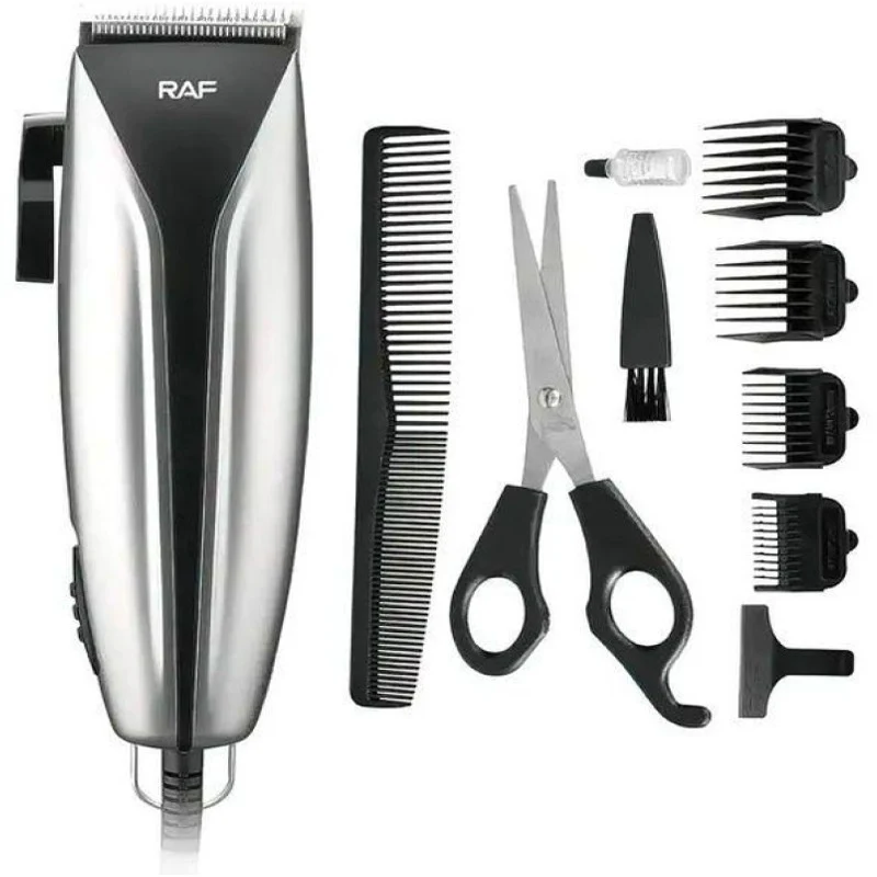 Tondeuse à cheveux électrique RAF 45W Noir & Silver R-415