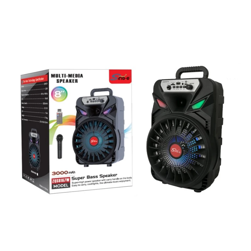 Haut-parleur Bluetooth SING-E  RGB ZQS-8167W