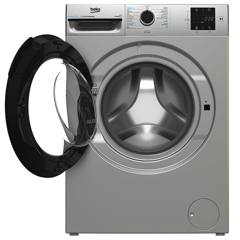 Machine à laver frontale BEKO 8KG Pro Smart Inventer Gris BM3WFT38200BS — عرض الصورة 3