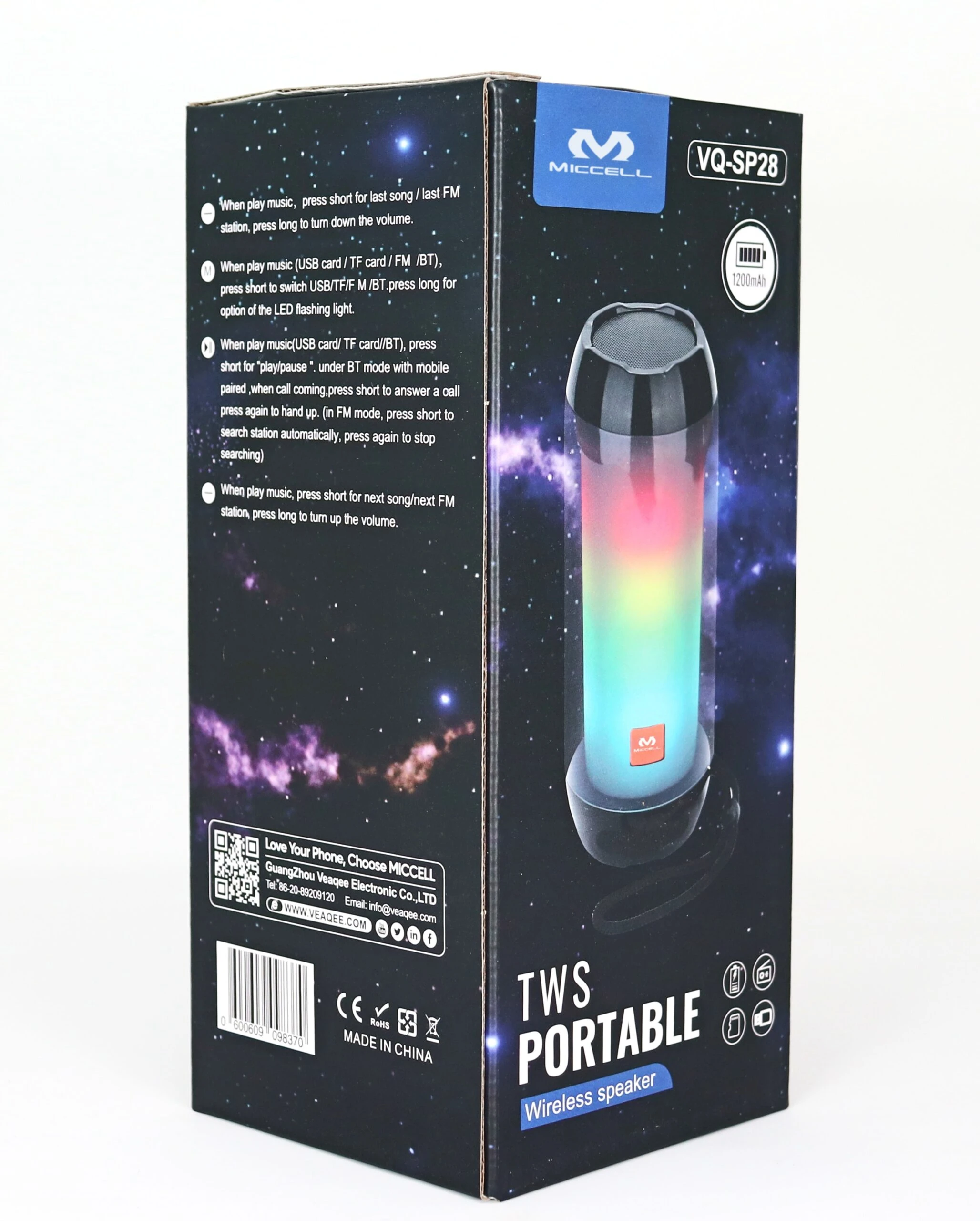 Haut-parleur portable Bluetooth Miccell S2119 — Afficher l'image 2