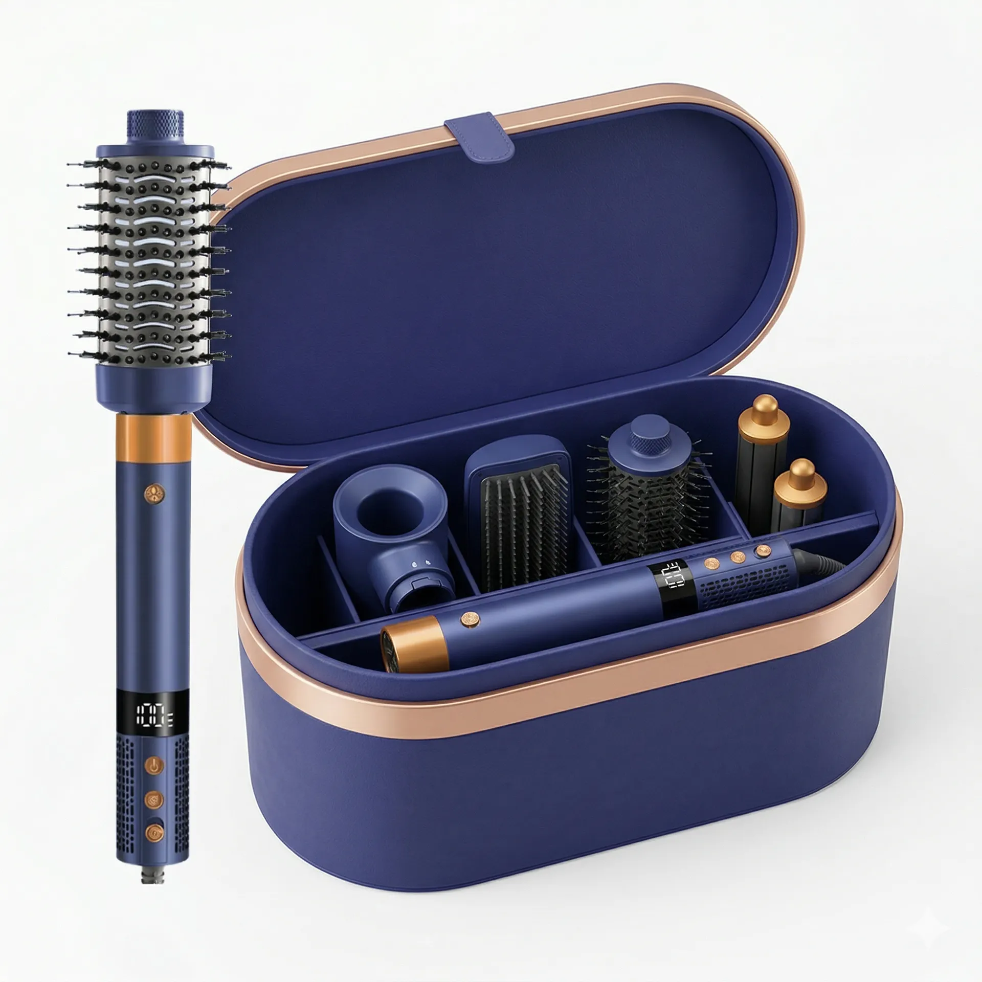 Brosse Soufflante 6en1 Lexical 1300W Bleu LAS-5255-6