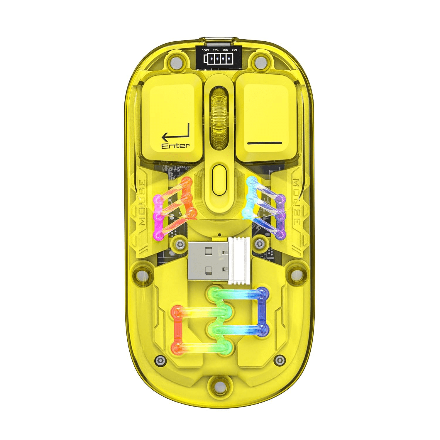 Souris Sans Fil Bluetooth VEN-DENS VD-MS010 Jaune