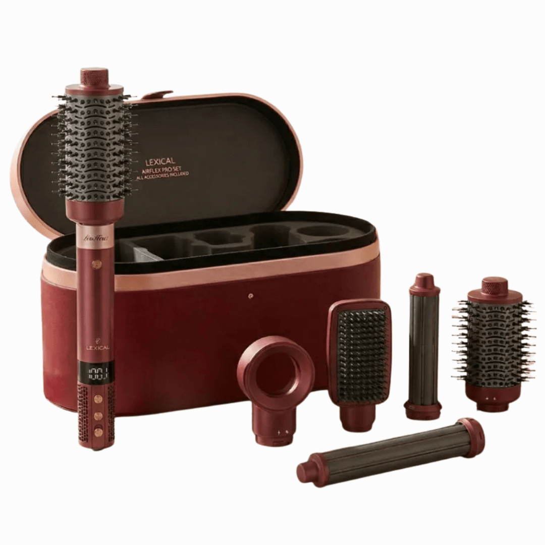 Brosse Soufflante 6en1 Lexical 1300W Rouge LAS-5255-4