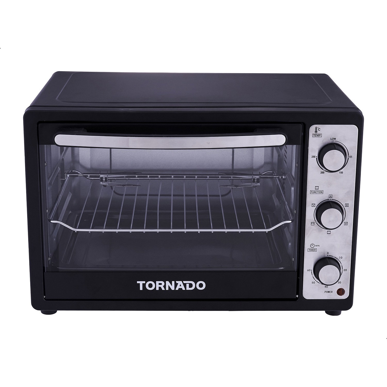 Four Posable Tornado 48L Ventilé et avec Tourne Broche Noir TEO-48DGE-K