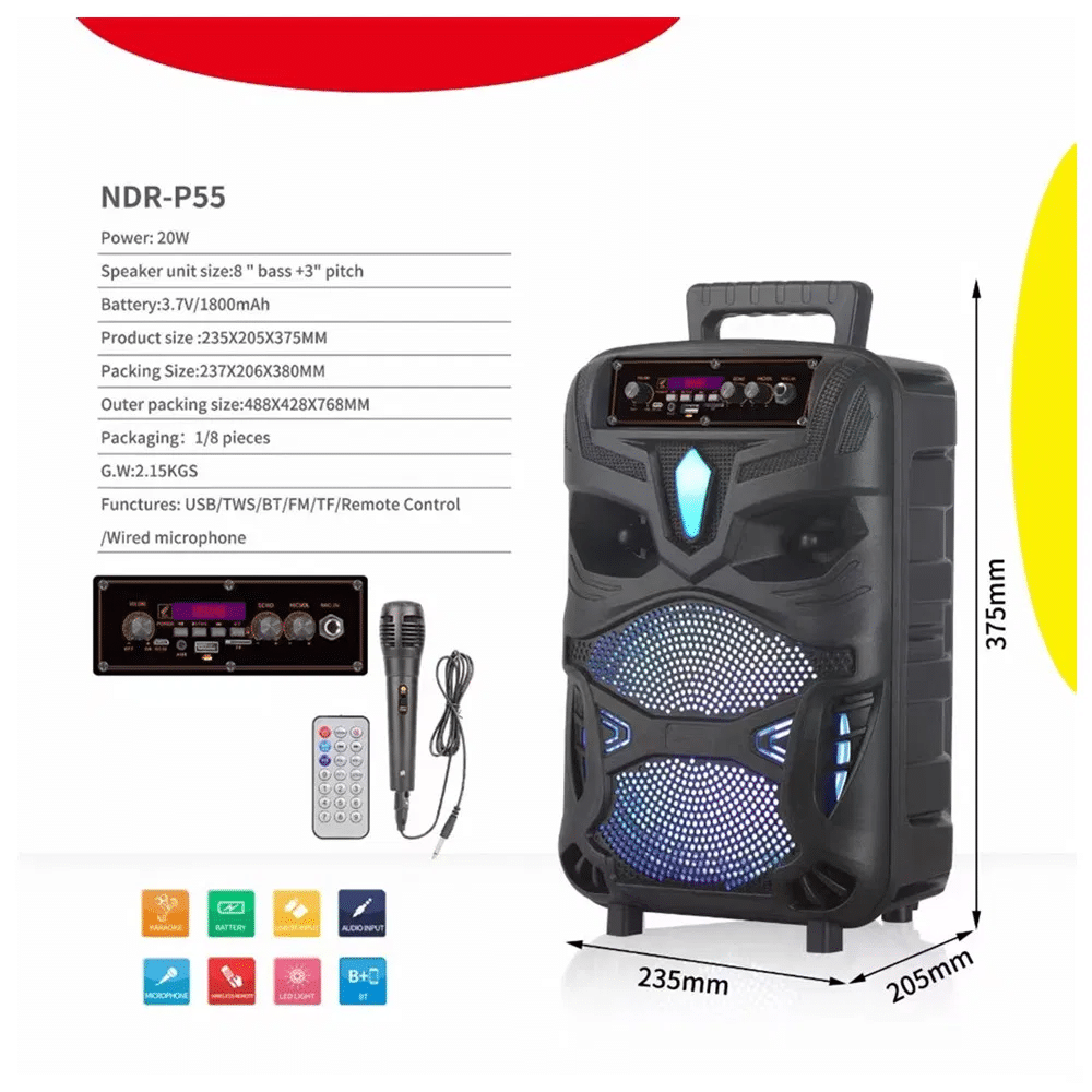 HAUT PARLEUR BLUETOOTH NDR P55 — Afficher l'image 2