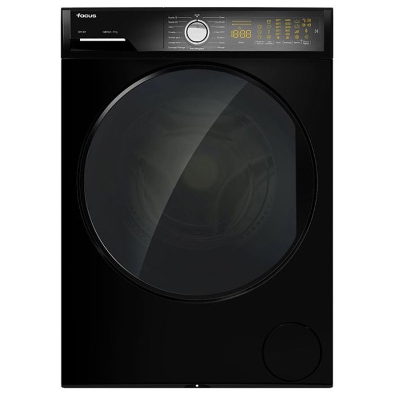 Machine à Laver Frontale Focus 11Kg Inverter Noir SOFT-1411