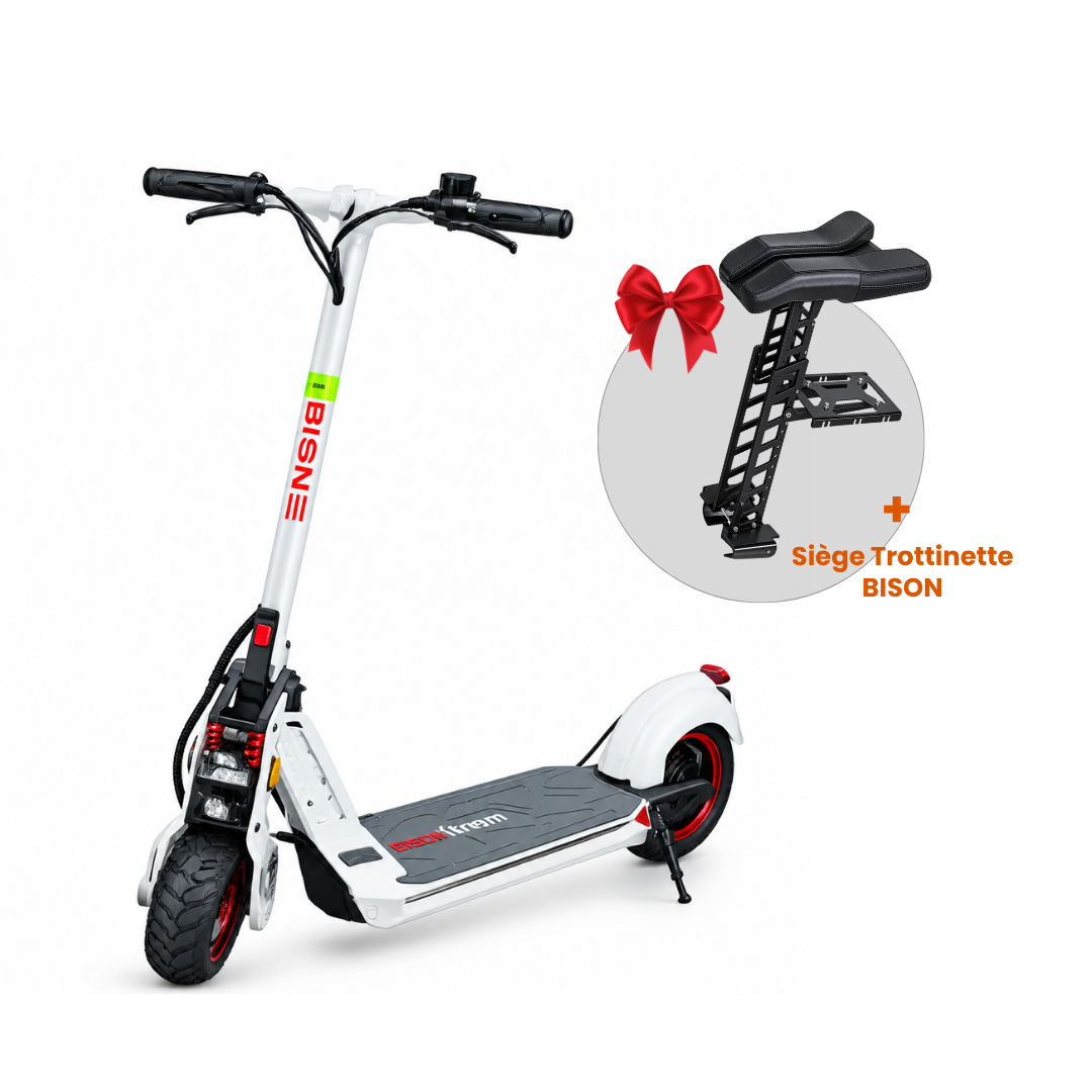 Trottinette Électrique ECOXTREM Bison GT Blanc